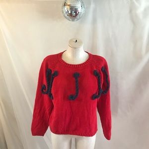 Vintage 80’s 90’s Nautical Boating Rope Sweater